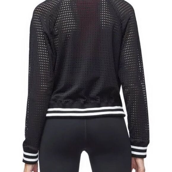 Good American The Mesh Bomber Jacket Black XL - Picture 3 of 4